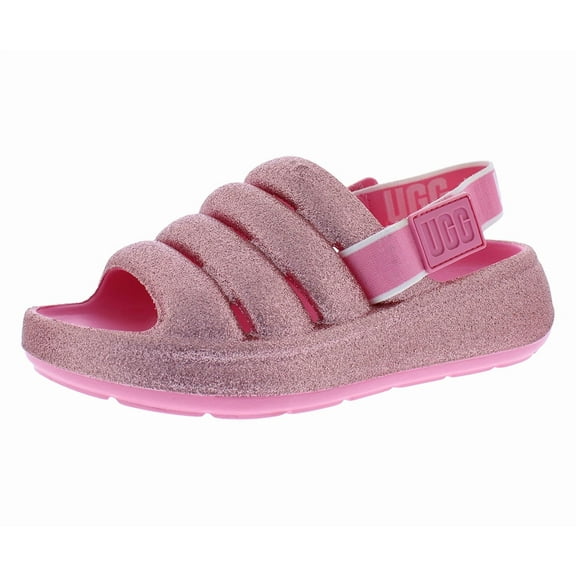 UGG Sport Yeah Glitter GS Girls Shoes Size 2, Color: Pink