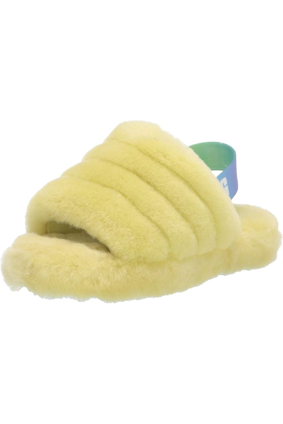 Unisex-Child Fluff Yeah Slide Slipper Toddler 1-4 Years 9 Toddler Pollen Gradient