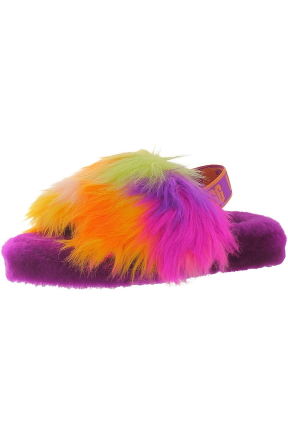 Unisex-Child K Fluff Yeah Slide Tie Dye Slipper Big Kid 8-12 Years 4 Big Kid Berrylicious