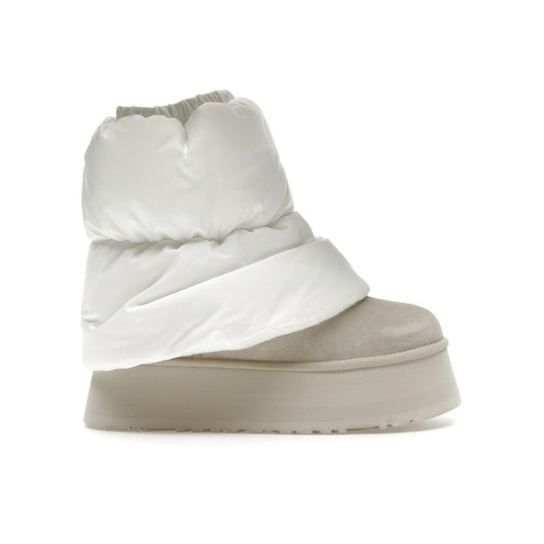 UGG Women's Classic Mini Dipper Puffer Boot White Ceramic, from