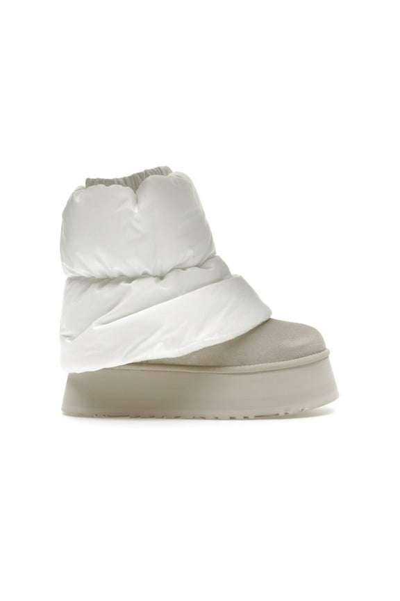 Women's Classic Mini Dipper Puffer Boot White Ceramic, from StockX