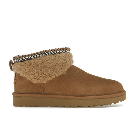 UGG Women's Classic Ultra Mini Maxi Curly Boot Chestnut, from StockX