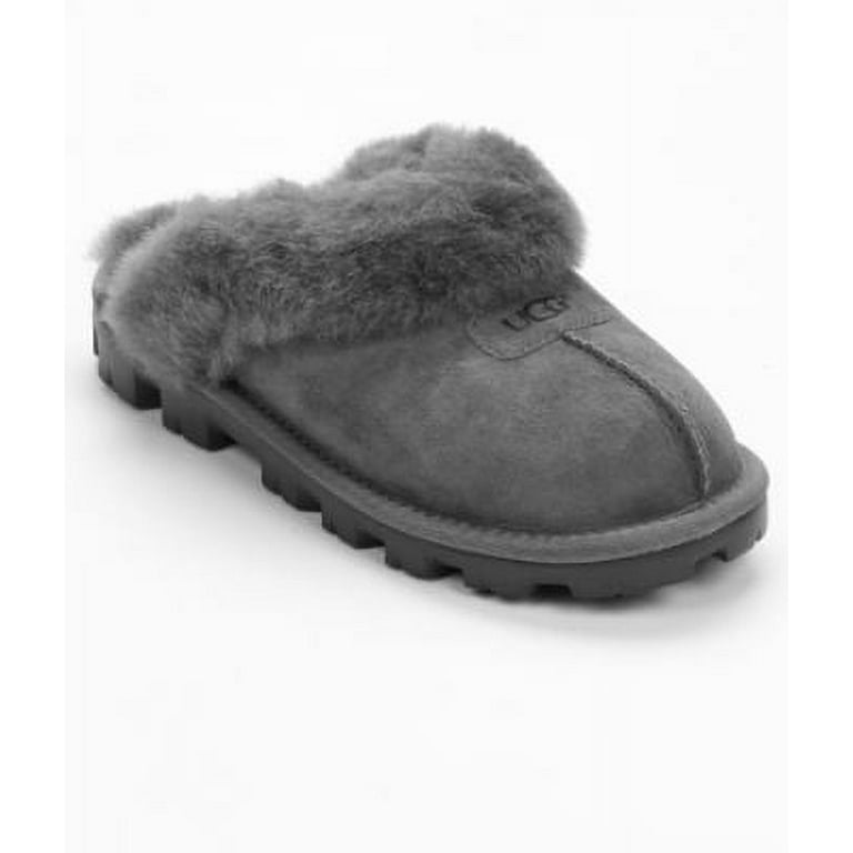 UGG Women's Coquette Grey Slipper with Soft Sheepskin and UGG Women's Coquette Grey Slipper with Soft Sheepskin and