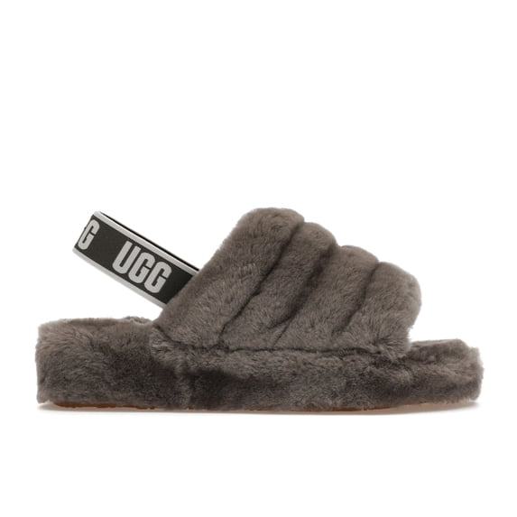 UGG Women's Fluff Yeah Slide Charcoal Sandals, from StockX