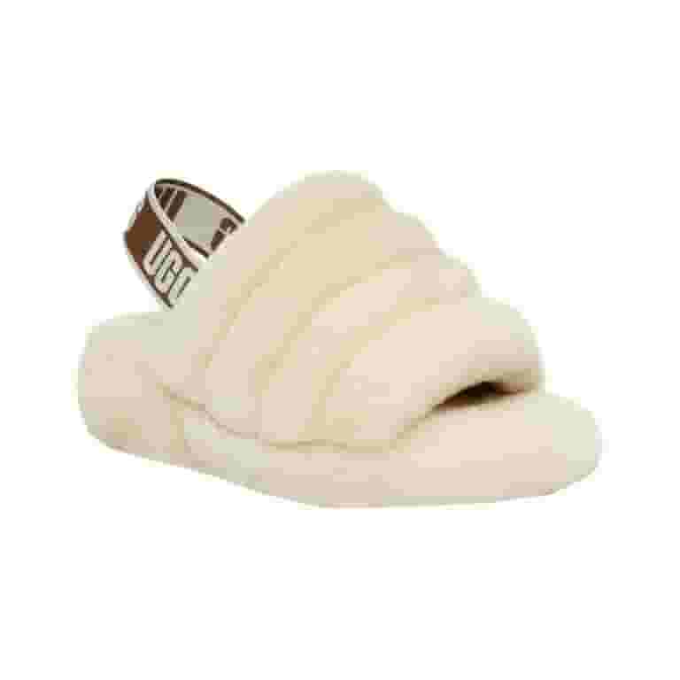 Sheepskin Slippers Ugg Slides Goat Ugg Women's Fluff Yeah