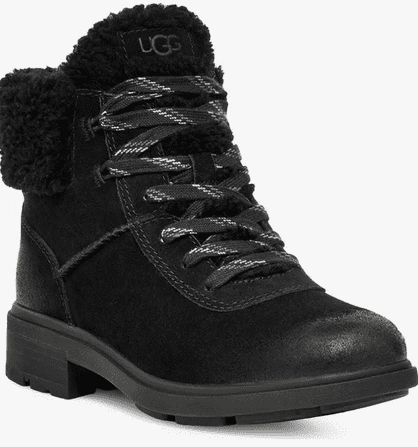 UGG Women's Harrison Cozy Lace-Up Waterproof Fashion Boot - Black- Size ...