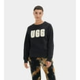 thumbnail image 1 of UGG Women's Madeline Fuzzy Logo Crewneck in Black / Cream, XS US, 1 of 3