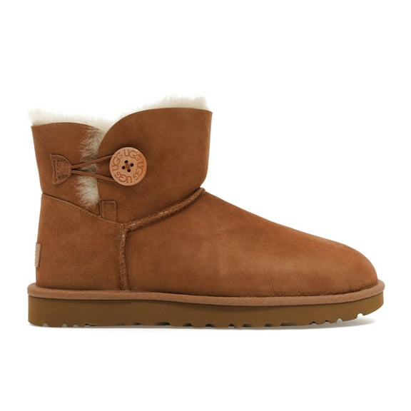 UGG Women's Mini Bailey Button II Chestnut Boots, from StockX