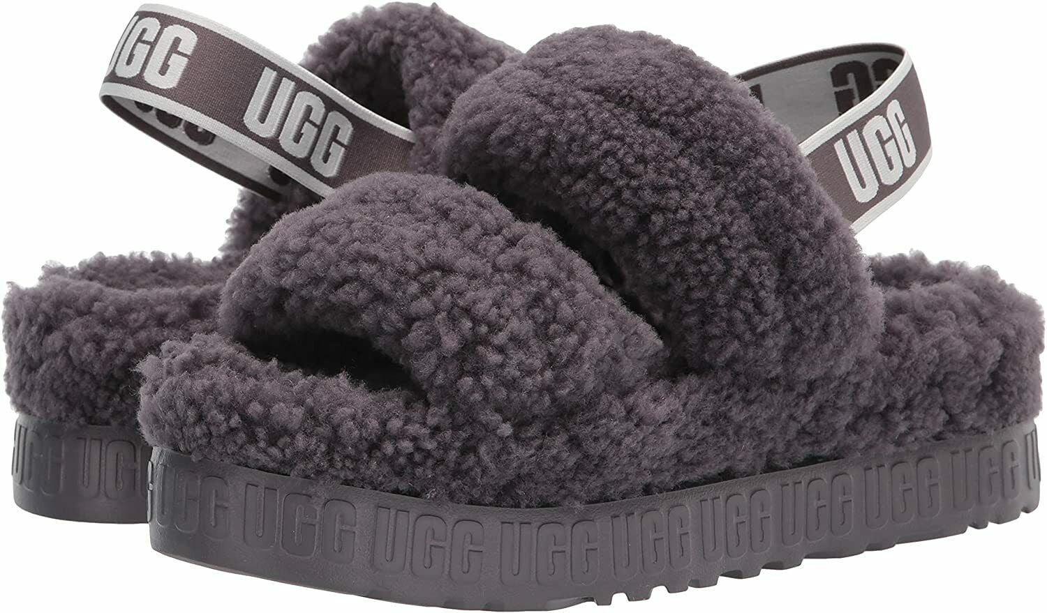Gray top ugg sandals