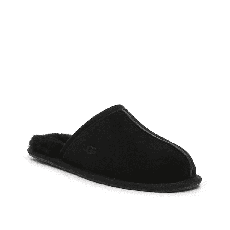 UGG Women s Suede Pearle Scuff Slipper Black Size 7 Walmart