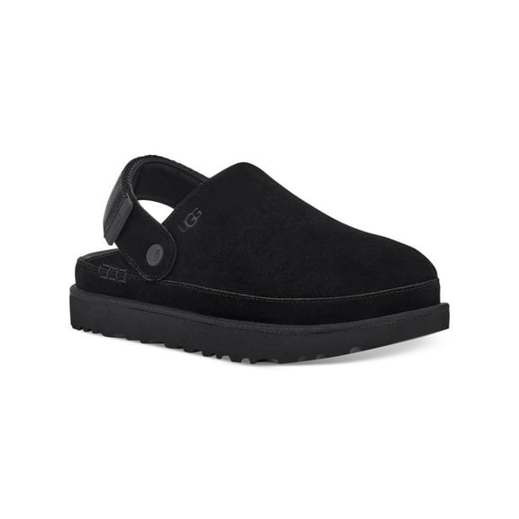 UGG Womens Black Swivel Slingbacks Padded Adjustable Goldenstar Round Toe Wedge Slip On Clogs Shoes 10