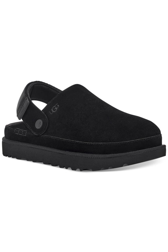 Womens Black Swivel Slingbacks Padded Adjustable Goldenstar Round Toe Wedge Slip On Clogs Shoes 10