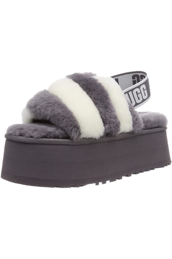 Womens, Disco Stripe Slide Sandal 7 Shade/White Combo