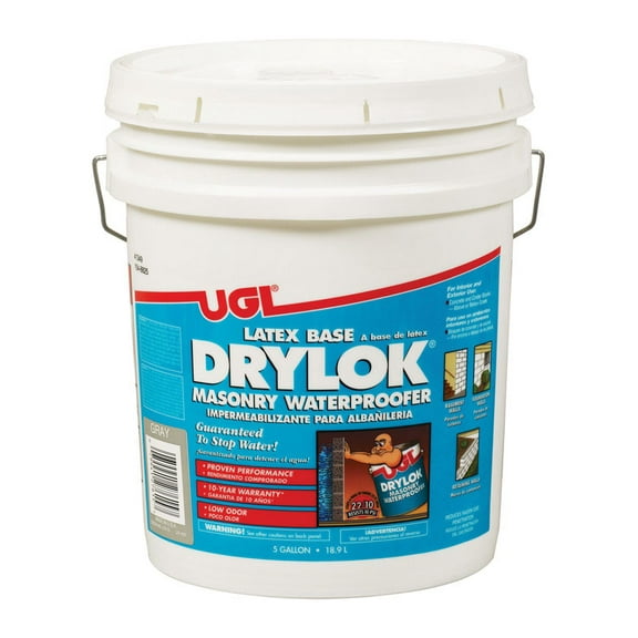 UGL Drylok Gray Flat Latex Masonry Waterproofer 5 gal.