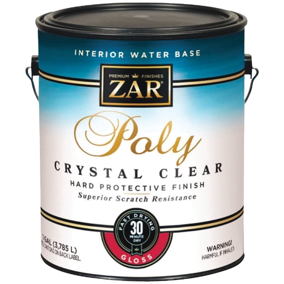 UGL Series 1G Gloss Aqua ZAR 324 Water Based Polyurethane, 1 gal Exterior Wood Surfaces, UV-Resistant Formula