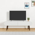 thumbnail image 1 of UGOS FURNITURE Modern Industrial Media Television Stand, Laminate White, 11.81'', 1 of 6