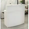 thumbnail image 1 of UGOS Mono 40" Modern Reception Desk w/Transaction Counter, Laminate Desktop, Multifunctional Standing Front Desk for Home, Office, Salon, Spas, and Lobby (White), 1 of 9