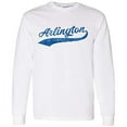 thumbnail image 1 of UGP Campus Apparel Arlington Baseball Script - Hometown Pride, Pitcher Long Sleeve T Shirt - X-Large - White, 1 of 6