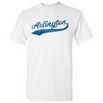 thumbnail image 1 of UGP Campus Apparel Arlington City Baseball Script Basic Cotton T-Shirt - Large - White, 1 of 6