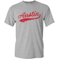 thumbnail image 1 of UGP Campus Apparel Austin Baseball Script - T-Shirt - Large - Sport Grey, 1 of 7