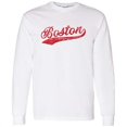 thumbnail image 1 of UGP Campus Apparel Boston Baseball Script - Hometown Pride, Pitcher Long Sleeve T Shirt - X-Large - White, 1 of 6