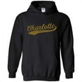 thumbnail image 1 of UGP Campus Apparel Charlotte Baseball Script - Hometown Pride, Pitcher Hoodie - 2X-Large - Black, 1 of 6