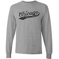 thumbnail image 1 of UGP Campus Apparel Chicago Baseball Script - Hometown Pride, Pitcher Long Sleeve T Shirt - 3X-Large - Sport Grey, 1 of 6