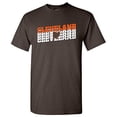 thumbnail image 1 of UGP Campus Apparel Cleveland Retro Repeat - Sports Team City Pride Tailgating T Shirt - Small - Dark Chocolate, 1 of 7