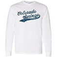 thumbnail image 1 of UGP Campus Apparel Colorado Springs Baseball Script - Hometown Pride, Pitcher Long Sleeve T Shirt - 2X-Large - White, 1 of 6
