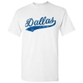 thumbnail image 1 of UGP Campus Apparel Dallas City Baseball Script Basic Cotton T-Shirt - 2X-Large - White, 1 of 6