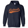 thumbnail image 1 of UGP Campus Apparel Detroit Baseball Script - Hometown Pride, Pitcher Hoodie - 3X-Large - Navy, 1 of 6