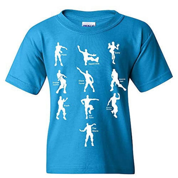 UGP Campus Apparel Emote Dances - Funny Youth T Shirt - X-Large - Sapphire
