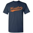 thumbnail image 1 of UGP Campus Apparel Houston City Baseball Script Basic Cotton T-Shirt - 3X-Large - Navy, 1 of 6