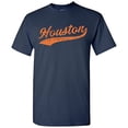 thumbnail image 1 of UGP Campus Apparel Houston City Baseball Script Basic Cotton T-Shirt - X-Large - Navy, 1 of 6