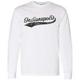 thumbnail image 1 of UGP Campus Apparel Indianapolis Baseball Script - Hometown Pride, Pitcher Long Sleeve T Shirt - Small - White, 1 of 6