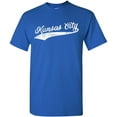 thumbnail image 1 of UGP Campus Apparel Kansas City Baseball Script - Adult Unisex T-Shirt - Large - Royal Blue, 1 of 7