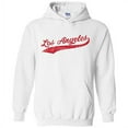thumbnail image 1 of UGP Campus Apparel Los Angeles Baseball Script - Hometown Pride, Pitcher Hoodie - Large - White/Red, 1 of 6