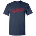 thumbnail image 1 of UGP Campus Apparel New England City Baseball Script Basic Cotton T Shirt - Small - Navy, 1 of 7