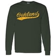 thumbnail image 1 of UGP Campus Apparel Oakland Baseball Script - Hometown Pride, Pitcher Long Sleeve T Shirt - Small - Forest, 1 of 6