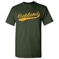 thumbnail image 1 of UGP Campus Apparel Oakland City Baseball Script Basic Cotton T-Shirt - 2X-Large - Forest, 1 of 6
