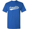 thumbnail image 1 of UGP Campus Apparel Omaha City Baseball Script Basic Cotton T-Shirt - Large - Royal Blue, 1 of 7