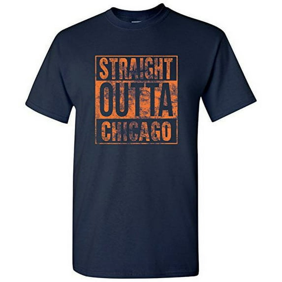 UGP Campus Apparel Straight Outta Chicago T-Shirt - Medium - Navy