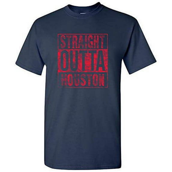 UGP Campus Apparel Straight Outta Houston T-Shirt - Medium - Navy