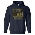 thumbnail image 1 of UGP Campus Apparel Straight Outta Los Angeles - LA Football Pride Hoodie - Small - Navy w/Old Gold Print, 1 of 6