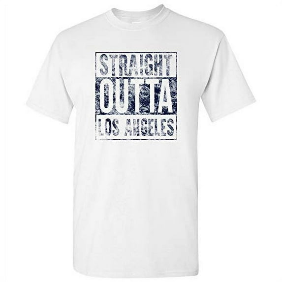 UGP Campus Apparel Straight Outta Los Angeles - LA Football Pride T Shirt - 3X-Large - White