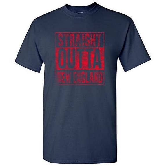 UGP Campus Apparel Straight Outta New England T Shirt - 3X-Large - Navy