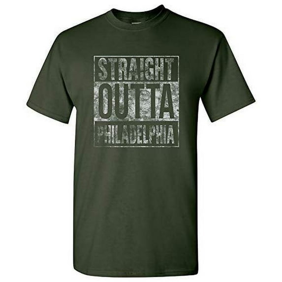 UGP Campus Apparel Straight Outta Philadelphia T-Shirt - 3X-Large - Forest Green
