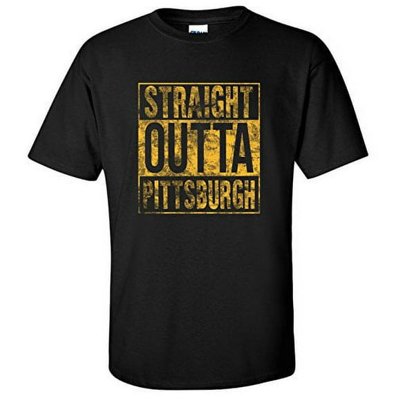 UGP Campus Apparel Straight Outta Pittsburgh T-Shirt - Large - Black
