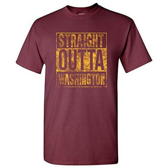 UGP Campus Apparel Straight Outta Washington T-Shirt - 2X-Large - Maroon