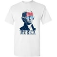 thumbnail image 1 of UGP Campus Apparel Thomas Jefferson Murica Basic Cotton T-Shirt - Medium - White, 1 of 7